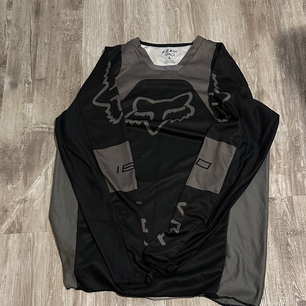 Fox Men's Black and Gray Jersey